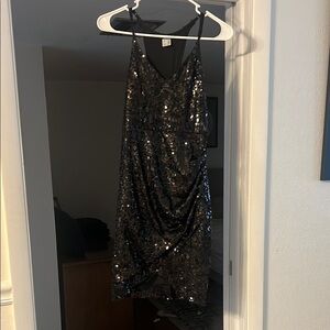 Black Sequin Dress